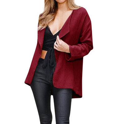 

Toponeto Womens Casual Solid Open Cape Coat Loose Long Sleeve Kimono Jacket Cardigan Tops