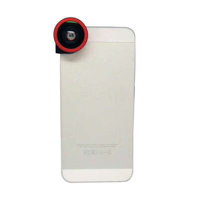 

3 in 1 Phone Photo Camera Lens 180° Fisheye Macro 067X Wide Angle for iPhone 5 5S White