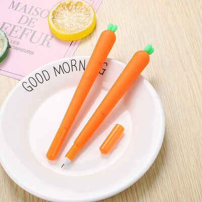 

3PCS Cute Silicone Carrot Gel Pen Writing Signing Pen School Office Supply Student Stationery Kids Gift