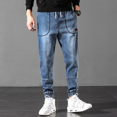 

Gobestart Mens New Fashion Casual Solid Straight Denim Slim Jeans Drawstring Pant