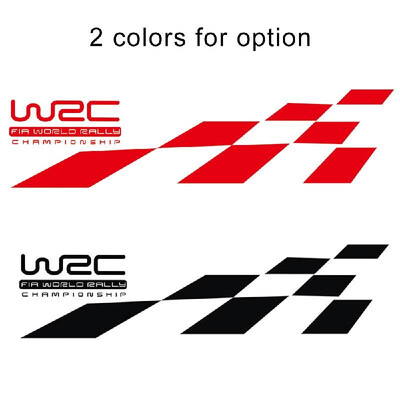 

1 Pair Car Sticker WRC Style Grid Flag Decoration Sports Racing Stripe Graphic Stickers