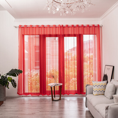 

Toponeto Leaves Sheer Curtain Tulle Window Treatment Voile Drape Valance 1 Panel Fabric