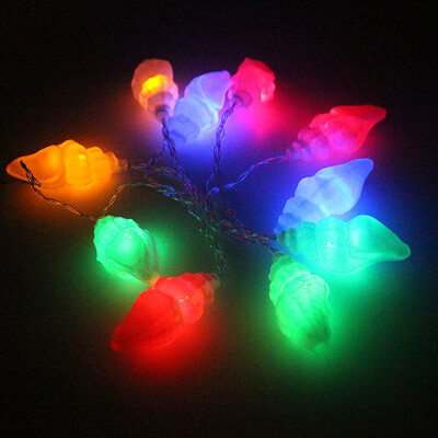 

Gobestart Sea Shell Lights Battery Operated Party LED Lights Lantern String Decor MR