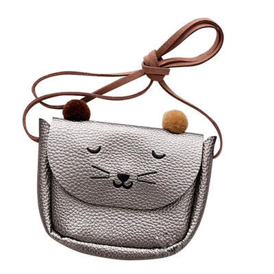 

2018 New Style Fashion Children Girl Flap PU Leather Cartoon Cute Bag Kids Cute One Messengers Bear Bag