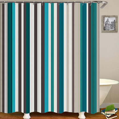 

Shower Curtain Simple Style Printed Blackout Curtains Waterproof Mildew-proof Bathroom Curtain 71"x71"