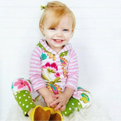 

Flower Baby Kids Girls Infant Hooded Romper Jumpsuit Bodysuit Clothes Outfit Set