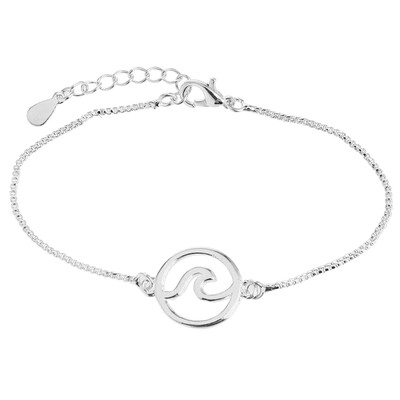 

Fashion Delicate Sea Wave Bracelets For Women And Men Round Charms Surfer Jewelry Drop Shipping