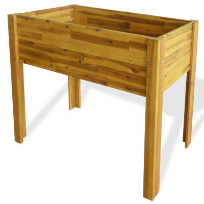 

Raised Garden Planter Solid Acacia Wood