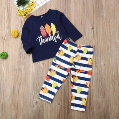 

2pcs Newborn Toddler Autumn Baby Kid Girl Clothes T-shirt TopsPants Outfits Set