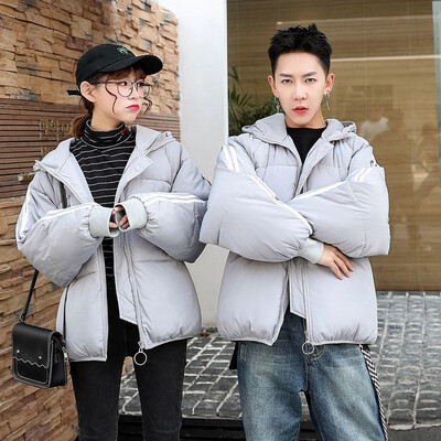 

Korean version of the down jacket female short style lovers large size student bread clothing with easy cotton jacket