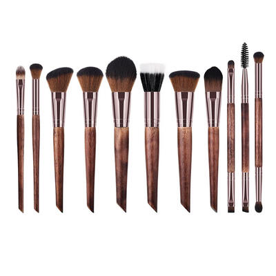 

11pcs Pro Wood Handle Makeup Brush Foundation Blush Cosmetic Pens Tools Kit