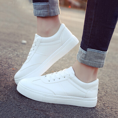 

Spring street shoot chic white shoes Joker ins Super Fire canvas shoes female Harajuku ulzzang Korean student board shoes