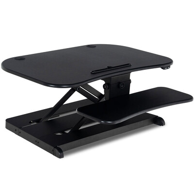 

Electric Standing Desk Height Adjustable Tabletop Sit To Stand Riser Monitor New-Black