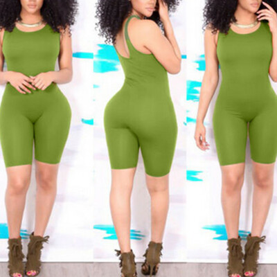 

Women Ladies Casual Sleeveless Bodycon Romper Jumpsuit Club Bodysuit Short Pants
