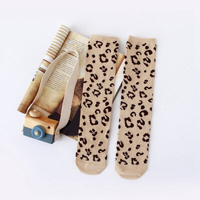 

Fashion Leopard Boys Girls Socks Cotton Soft Kids Knee High Socks Winter Leg Warmers Children Long Sock