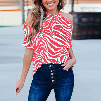

Summer Fashion Women Chiffon Short Sleeve Loose Casual T-shirt Tops Shirt Blouse