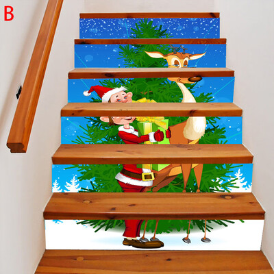 

Tailored 2019 New Furniture Decoration Stair Stickers Christmas Stair Stickers
