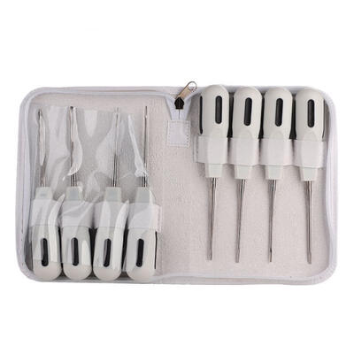 

Greensen 8pcs Stainless Steel Tooth Extraction Elevators Kit Dental Minimally Invasive Forceps Instrume