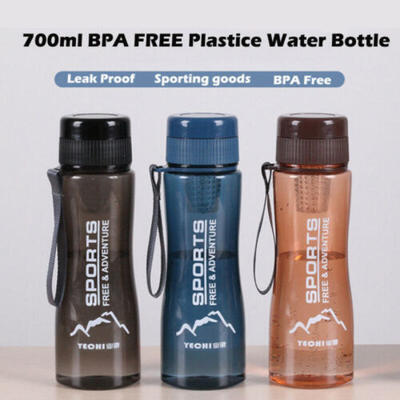 

700ML BPA FREE Plastic Drinking Water Bottle Sports Outdoor No Leak Fitness Cup