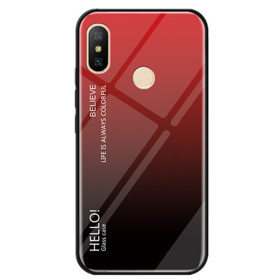 

Gradient Tempered Glass Case for Xiaomi Redmi Note 6 Note6 Pro