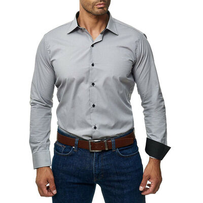 

Mens Formal Dress Shirts Long Sleeve Slim Fit Tops Luxury Work Blouse T-shirt