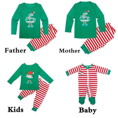 

2018 New Family Matching Christmas Pajamas Set Women Baby Kids Sleepwear Nightwear