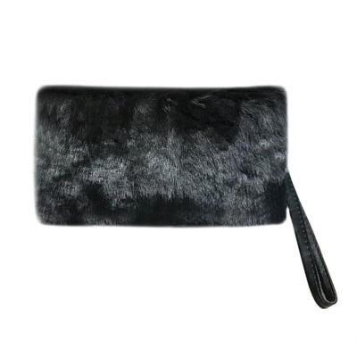 

Women Winter Faux Fur Rabbit Hair Clutch Casual Purse Solid Messenger Bags