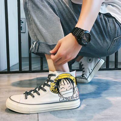 

Summer Mens Shoes High Uppers Middle Uppers Autumn Canvas Shoes Small White Tide Shoes StudentsLeisure Trend Cloth Shoes