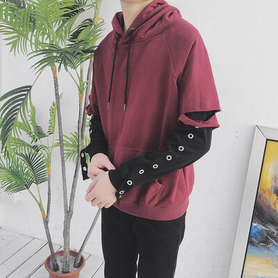 

Autumn mens 2018 Korean version of the tide student loose sportswear hooded pullover sweater