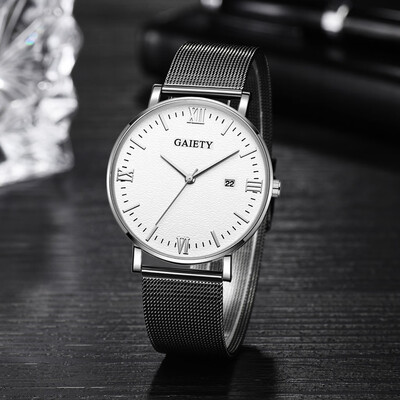 

Gobestart Casual Fashion Simple Simple Calendar Business Net With Strap Mens Watch