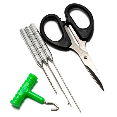 

Fishing Rigging Bait Needle Set Fishing Knot Puller Scissor Drill Hook Needle Baiting Rig Tool Carp Fishing Tackle