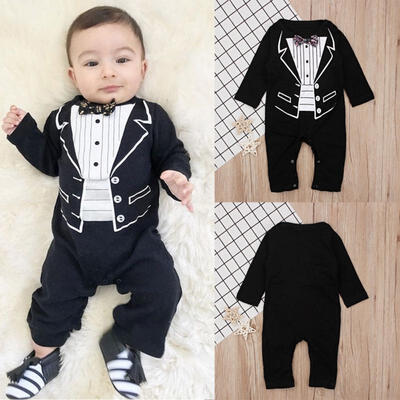 

Toddler Baby Boy Party Gentleman Clothes Romper Jumpsuit Bodysuit Outfit Suits