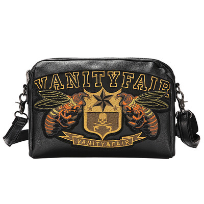 

Embroidery pattern mens bag single shoulder backpack Korean version mens leisure backpack horizontal brand fashion sports bag
