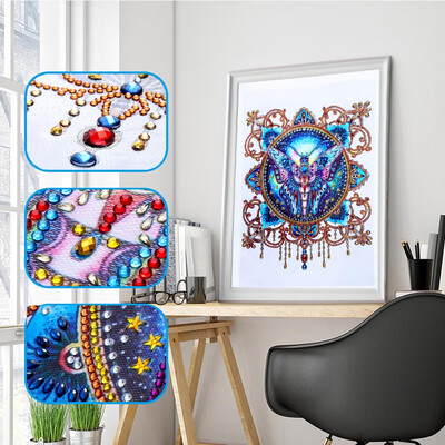 

Toponeto Special Shaped Diamond Painting DIY 5D Partial Drill Cross Stitch Kits Crystal