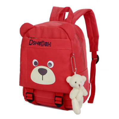 

Cute Cartoon Bear Dolls Canvas School Backpack For Children Mini Baby Toddler BookBag For Boys&girls Rucksacks