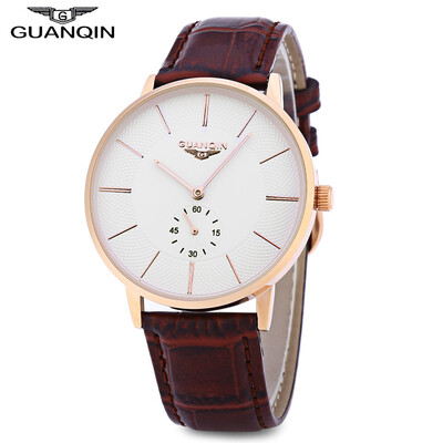 

GUANQIN BJ001 Men Quartz Watch 10ATM Working Sub-dial Wristwatch