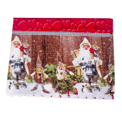 

Christmas Dinner Tablecloth Rectangle Decorative Table Covers Restaurant Dinning Hall Decoration Xmas Santa Pattern Table Cloth