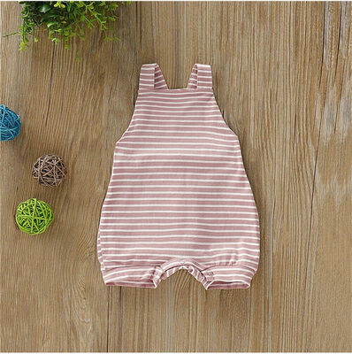 

Newborn Toddler Baby Girl Boy Stripe Romper Bodysuit Jumpsuit Outfits Sunsuit
