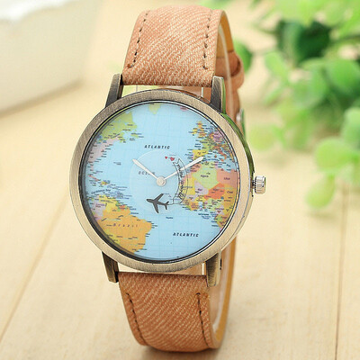 

Womens Watches Best Sellers Globe Travel Map Denim Watch Minimalism Feminino Reloj Mujer Staat Zegarki Damskie Kadin Clock