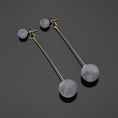 

Hot Princess Womens Girls Hair Balls Drop Earrings Ladies Fashion Earring