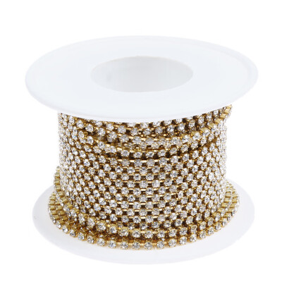 

10yardsroll clear crystal SS6 SS122mm 3mm silver base Apparel Sewing sty