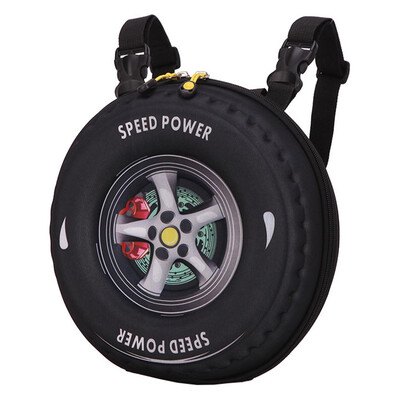 

New Hot 3d Design Baby School Bag Mini Wheel Kids Backpack Car Tyre Bag