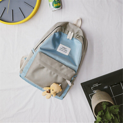 

Tailored FOREST Womens Color Matching Backpack Retro Trend Wild Casual Backpack