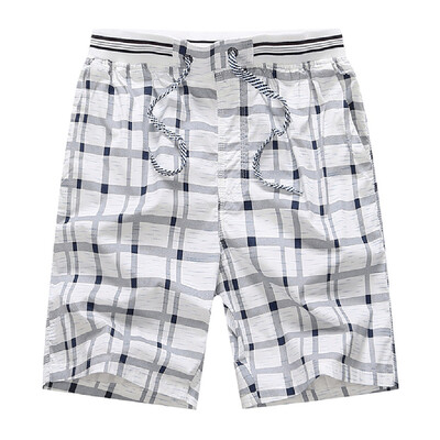 

Tailored Mens New Summer Casual Lattice Printing Cotton Loose Sport Beach Shorts Pants