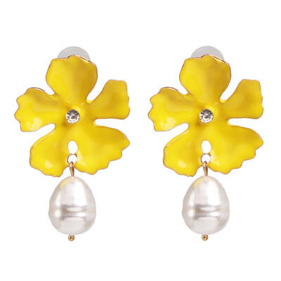 

2019 New arrival ZA Sea Ocean Conch For Women Summer Gifts Wedding Party Jewelry Pearl Shell Dangle Earrings Brincos