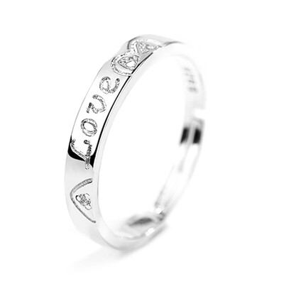

Couple Lovers Ring Marriage Ring Plated Gold Stainless Steel Rings Zircon