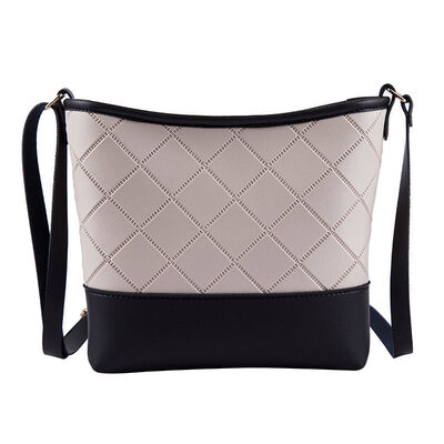 

2018 New Style Fashion Patchwork Women Messenger Cross Body Bucket Shoulder Handbag Tote Mini PU Leather Plaid