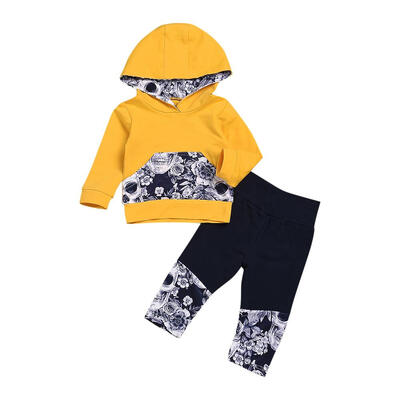 

2pcsSet Long Sleeve Infants Clothing Cotton Soft Hoodies Pants Outfits