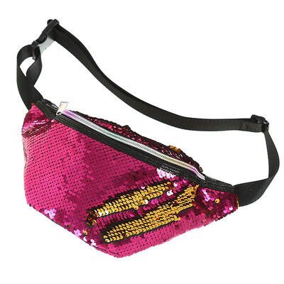 

New Pack With Sequin Female Laser Waist Package For Women Belt Bag Bum Bag