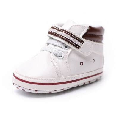 

PU Leather Prewalker Infant Sweet Sneaker Anti-skid Hi-top Soft Baby Shoes Newborn Baby Boy First Walker 0-18 Months
